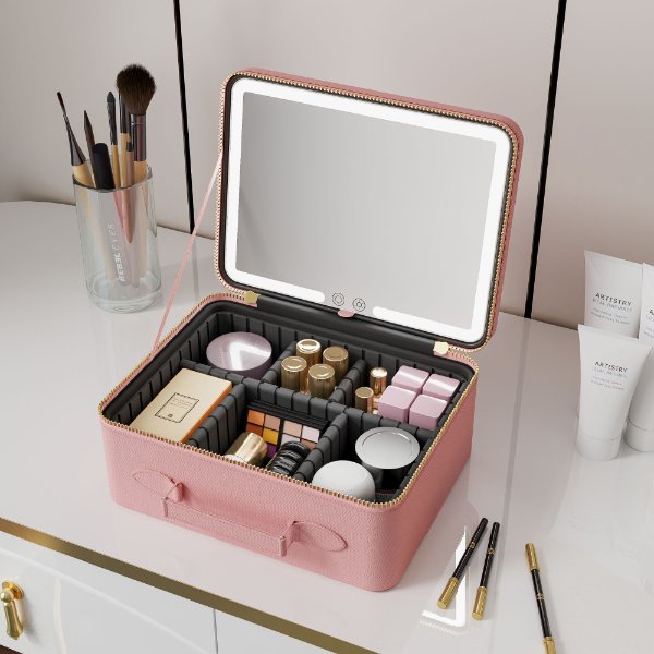 SM357 LED Makeup Bag Case With Mirror