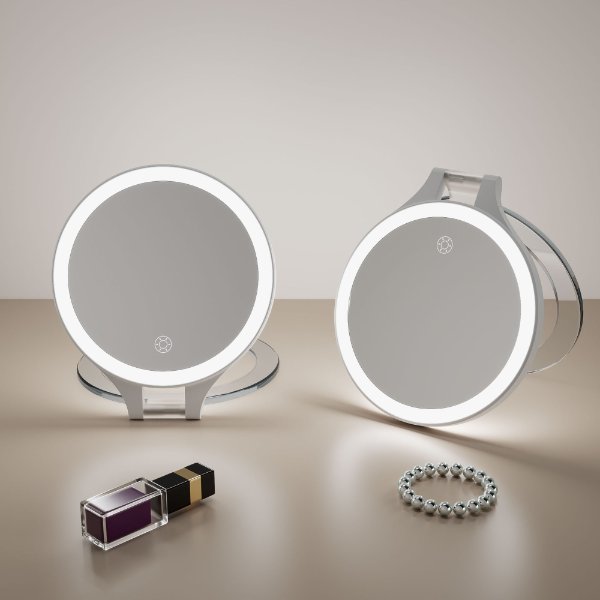 RM451 Double Size Folding LED Makeup Mirror