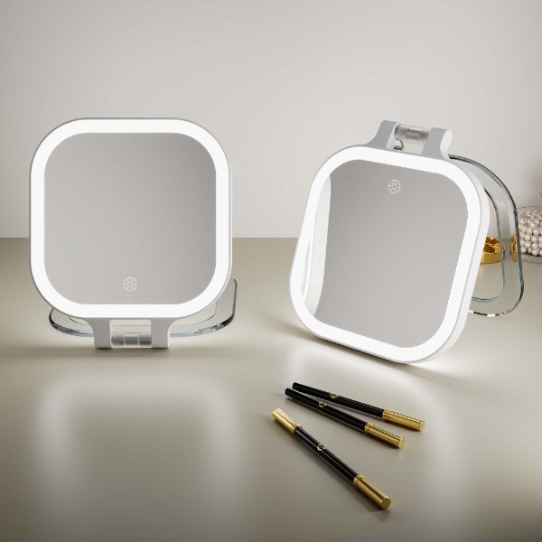 SM420 Double Size Folding LED Makeup Mirror